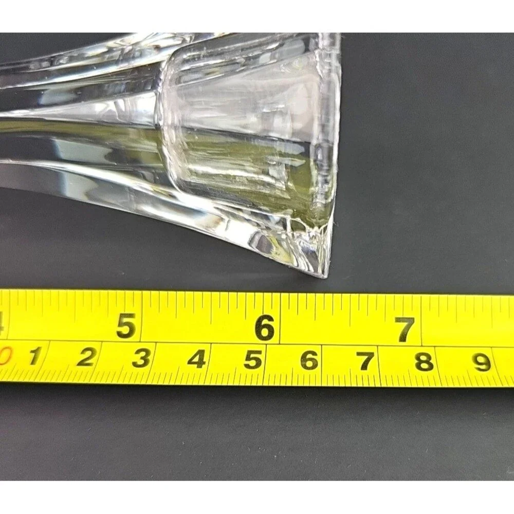 Villeroy & Boch Crystal Candlesticks Clear Candle Holders 6.5 in Tall Pair of 2